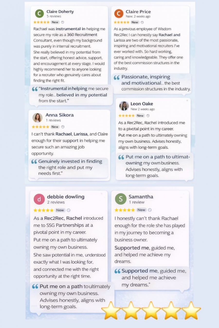 We're proud to celebrate in just 4 weeks, we achieved 6x 5-Star Reviews!